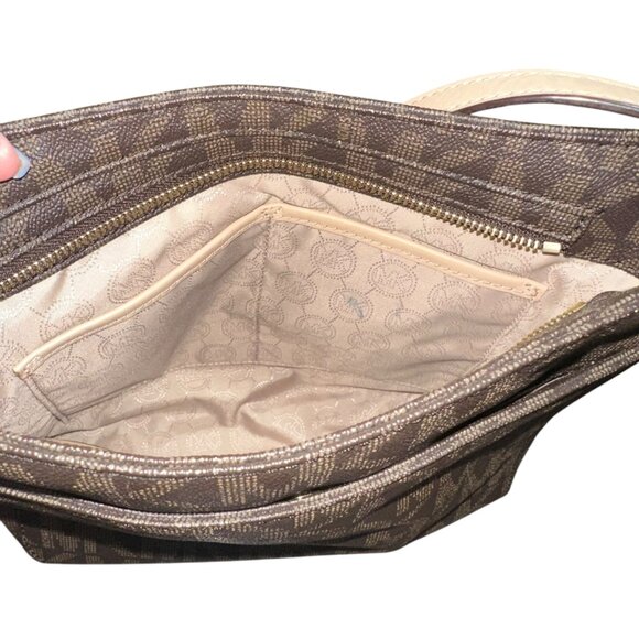 Michael Kors Jet Set Travel Large Messenger Brown One Size Crossbody Zipper - Picture 4 of 6